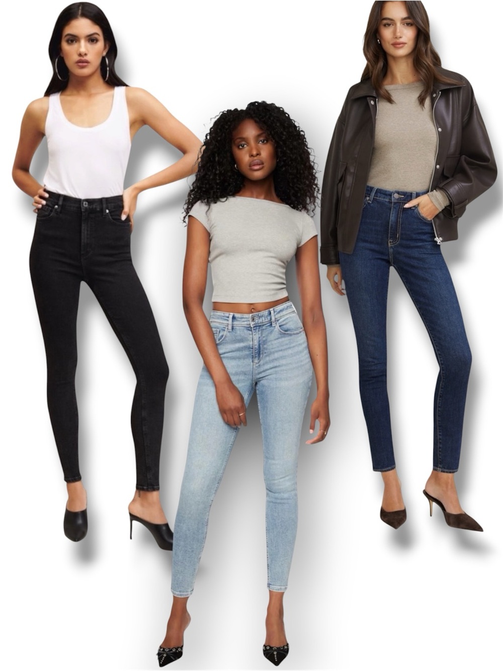 Dynamite Kate High Rise Skinny Jeans 29”Lot of 3 Size 27 Light/Dark/Blue Wash